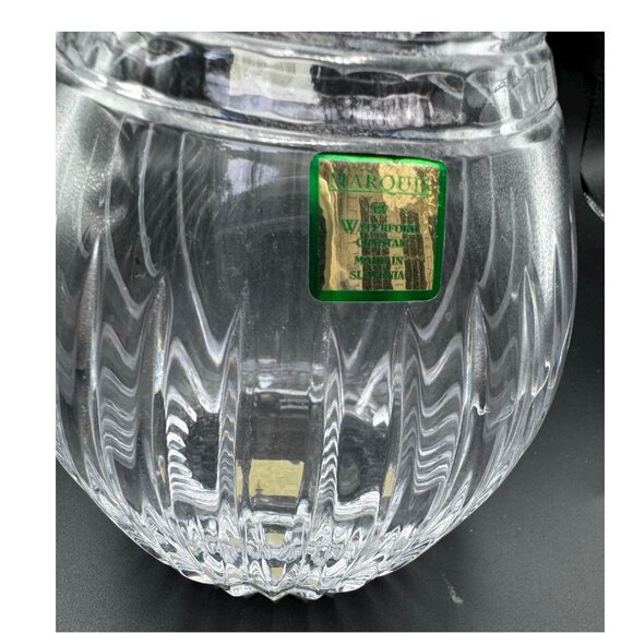 Vintage Marquis by Waterford Hanover Gold Trim Crystal Decanter w/Stopper 12" - Picture 3 of 8